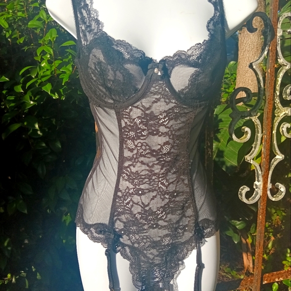 Victoria's Secret Other - Victoria Secret Black Lsce Corset 34 D
